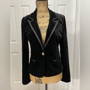 Draper James RSVP Black Velvet Blazer